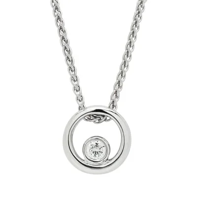 Northern Star Diamond Celestial Collection Necklace in Sterling Silver (1/20ct)