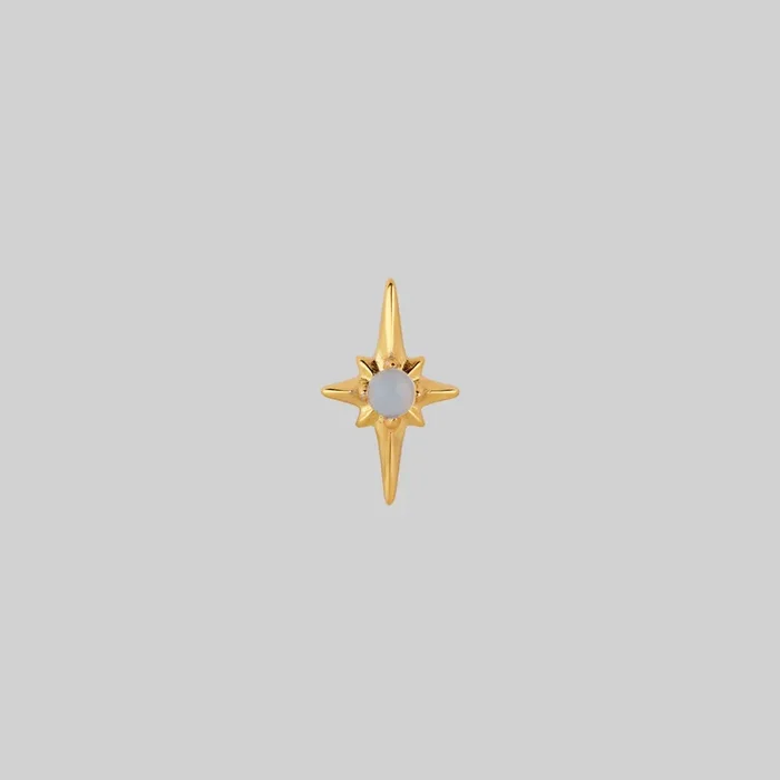 NOVA. Star Flare Opalite Stud Earring – Gold