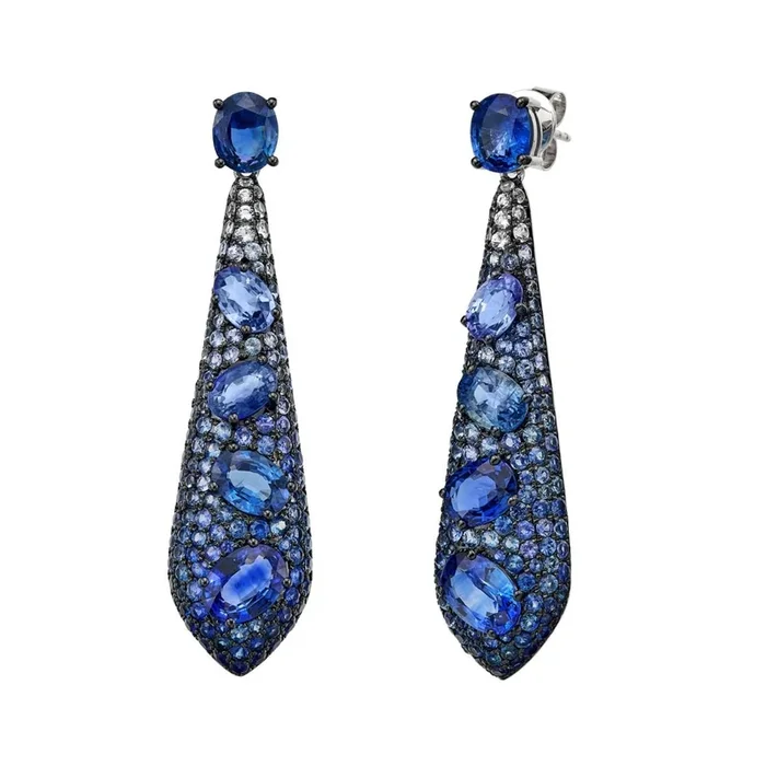 Nyx Statement Blue Sapphire Earrings