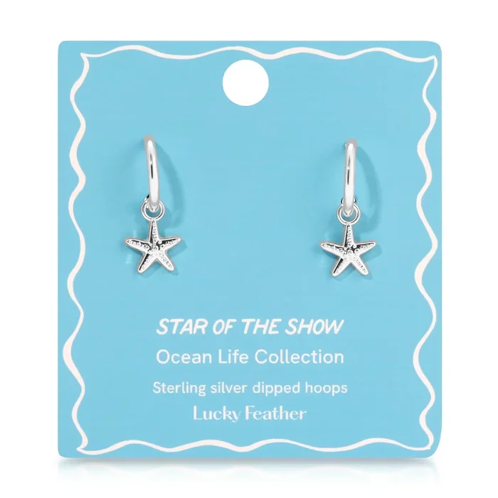 Ocean Life (new) Earrings – Silver – Starfish