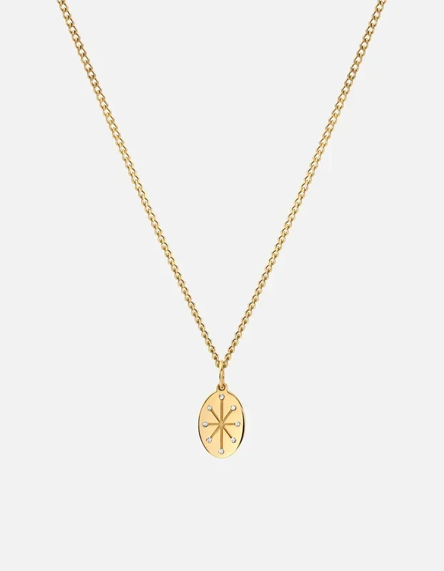 Octo Necklace, Gold Vermeil/Diamonds