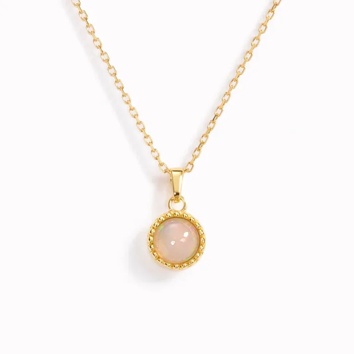 October Birthstone Necklace – Opal