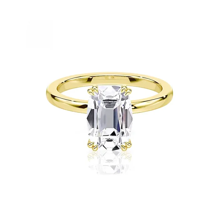 Old Mine Cut 2.41ct Lab Diamond Hidden Halo Ring