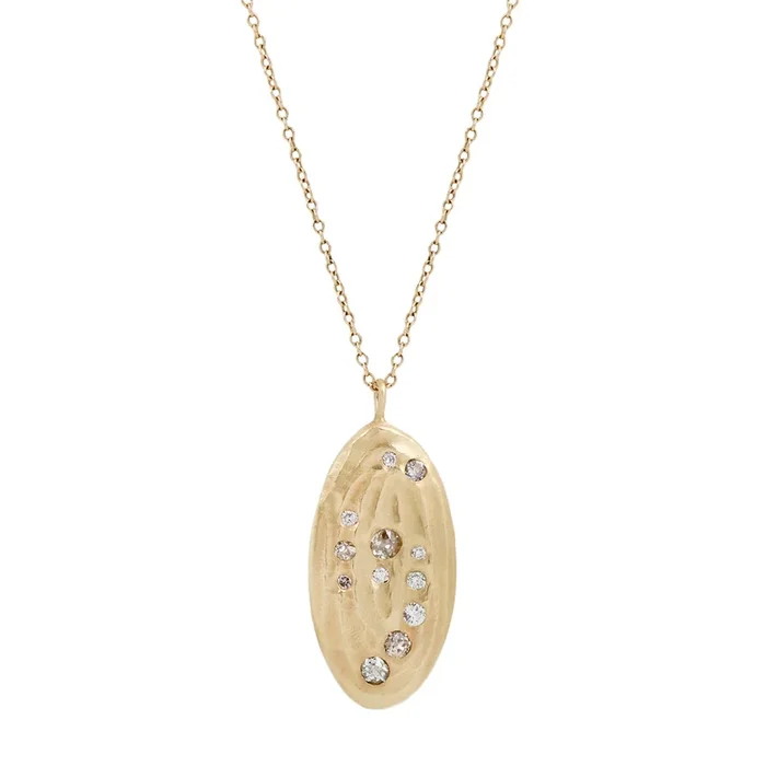 Old Mine Diamond Solar System Necklace