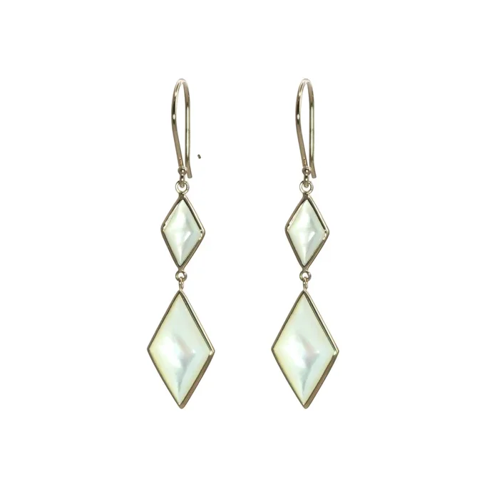 Oliva B. 14k Gold Mother of Pearl Drop Earrings