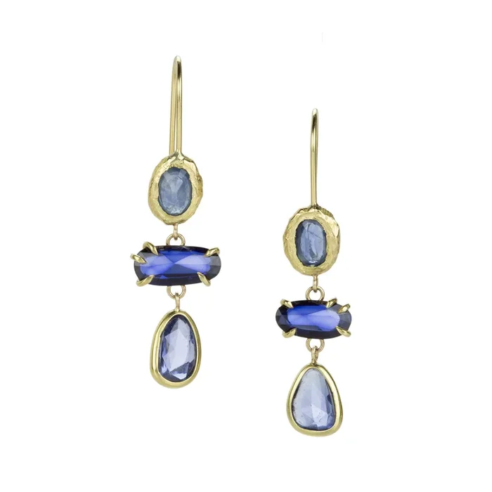 Ombre Blue Sapphire Earrings