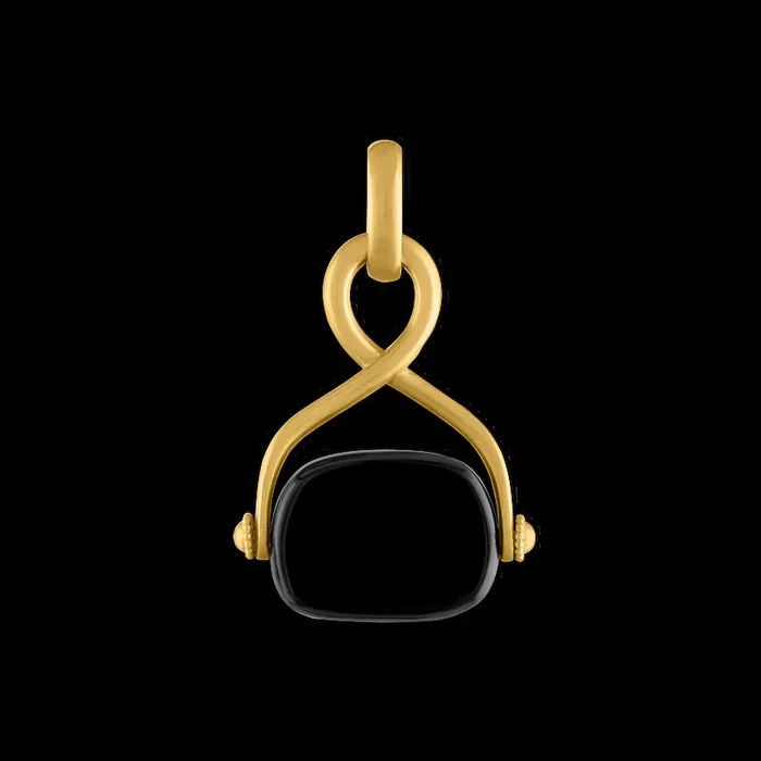 Onyx Intaglio Unda Spinning Pendant