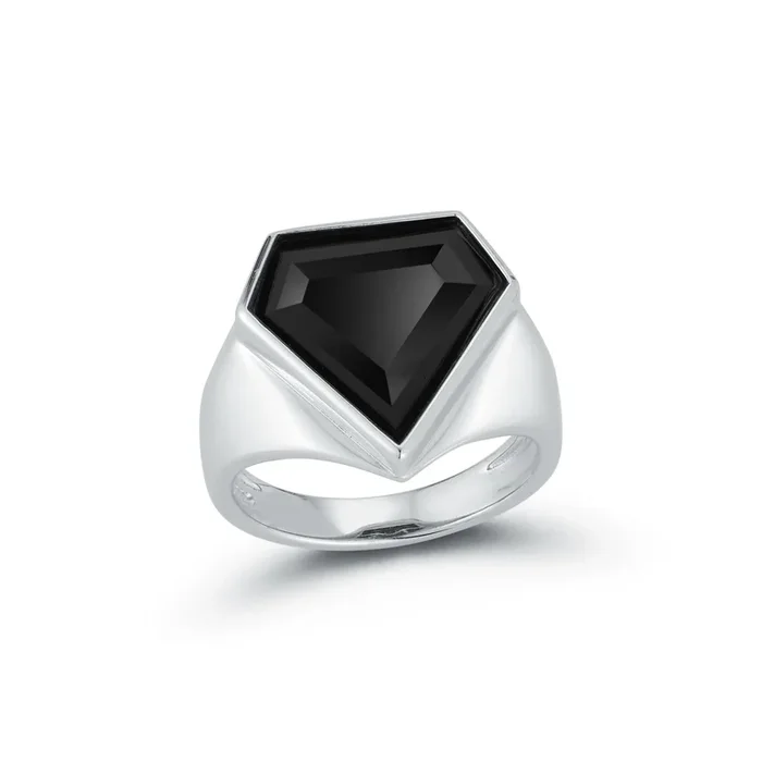 Onyx Pentagon Ring
