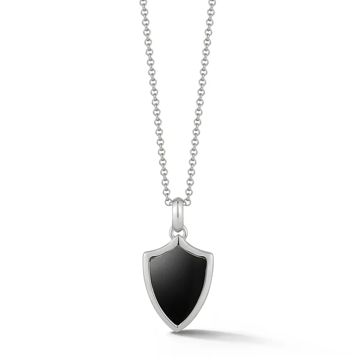 Onyx Shield Necklace