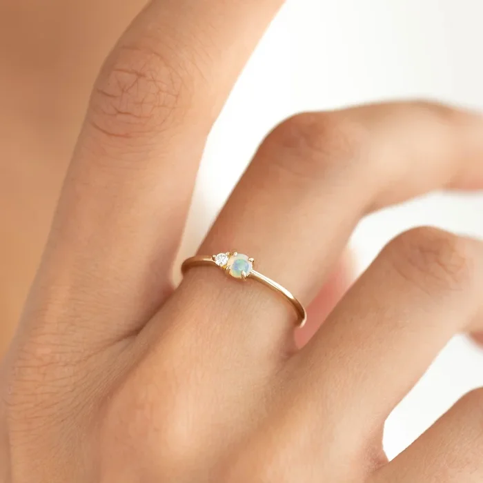 Opal and Diamond Ring – Arete
