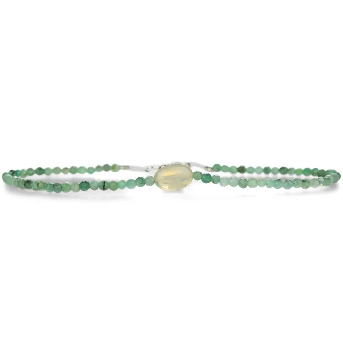 Opal and Emerald Beaded Bracelet