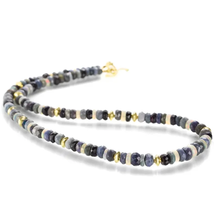 Opal Rondelle Bead Necklace