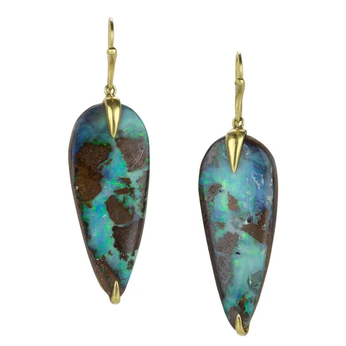 Opal Simple Bird Earrings