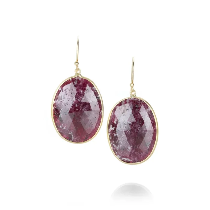 Opaque Ruby Earrings