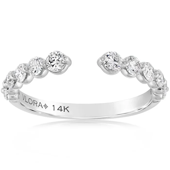 Open Diamond Wedding Band
