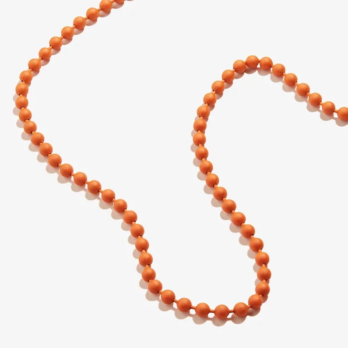 Orange Ball Chain Necklace