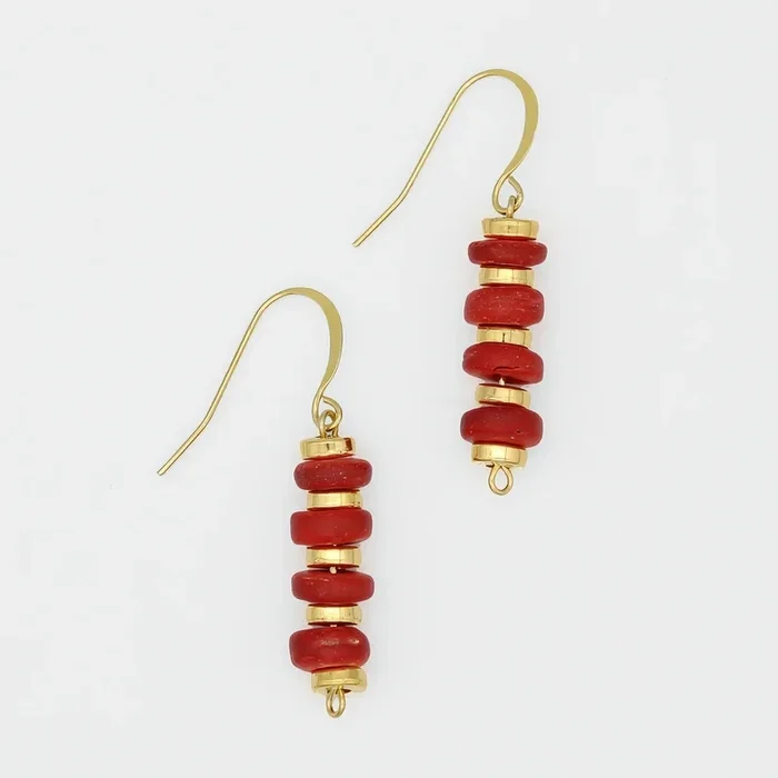 Orange Roca Drop Earrings
