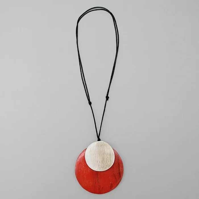Orange Round Double Whitney Pendant
