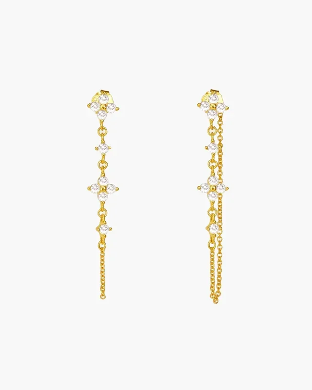 Orecchini Gold Clover Drop