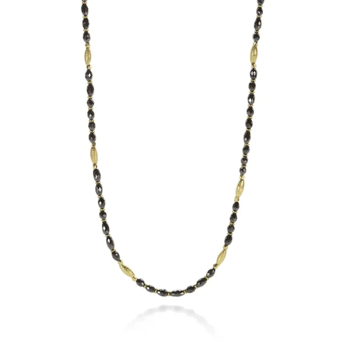 Oval Black Diamond Necklace