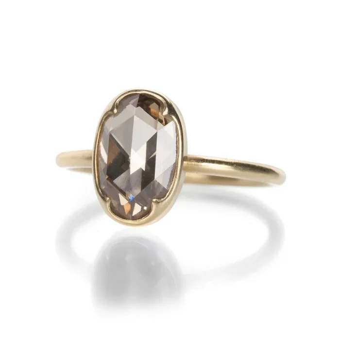 Oval Champagne Diamond Ring