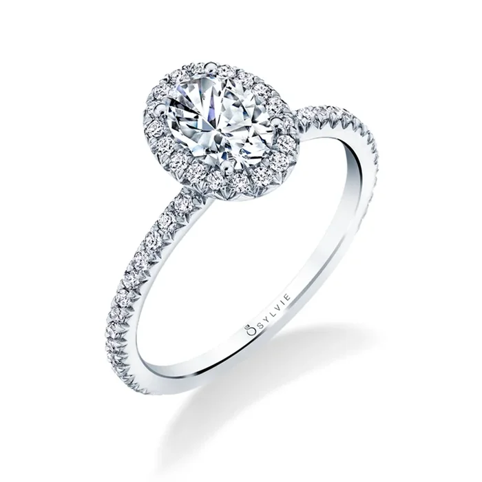 Oval Cut Classic Halo Engagement Ring – Vivian