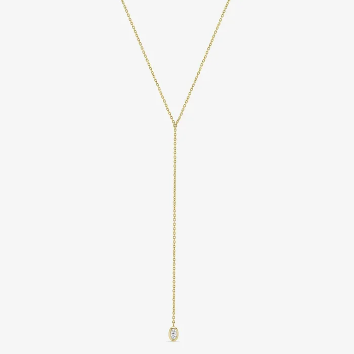 Oval Dewdrop Lariat