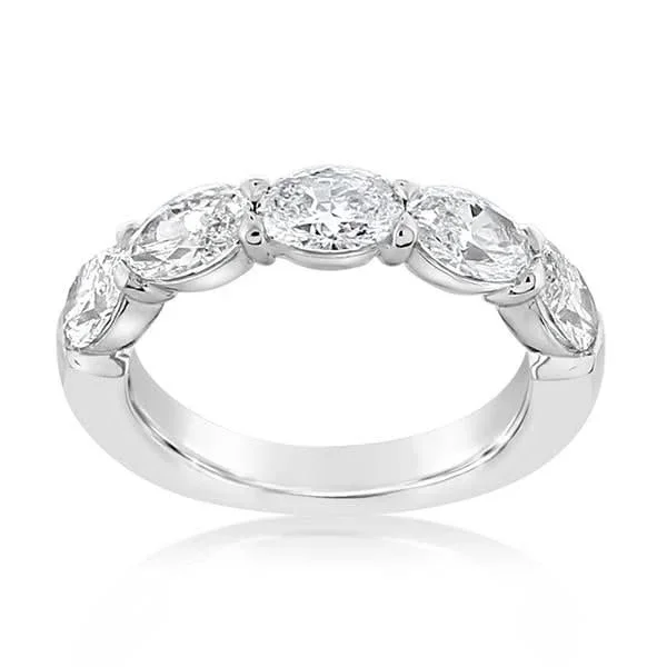 Oval Diamond Wedding Band