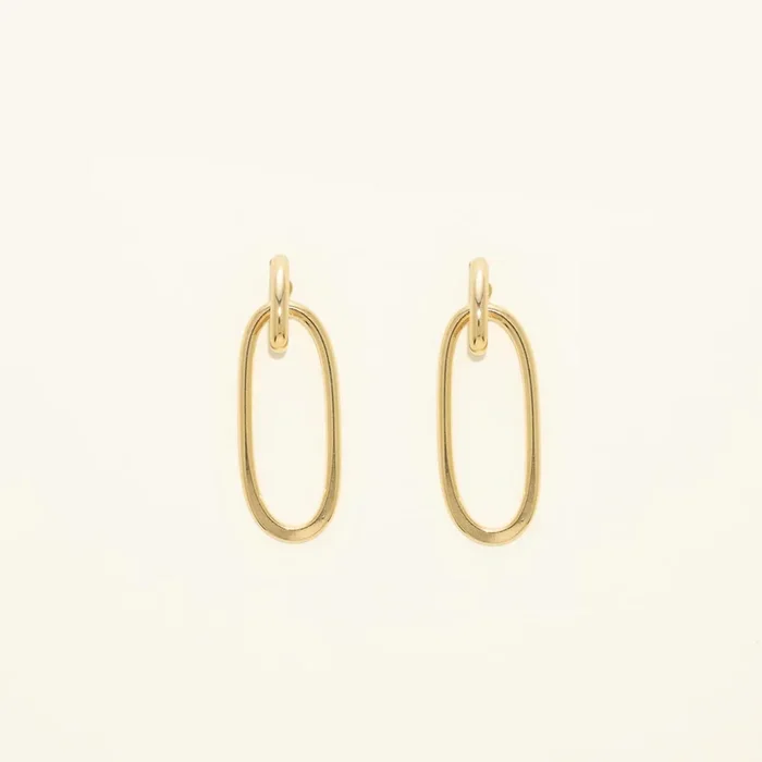 Oval Fashion Earrings in 14kt Yellow Gold