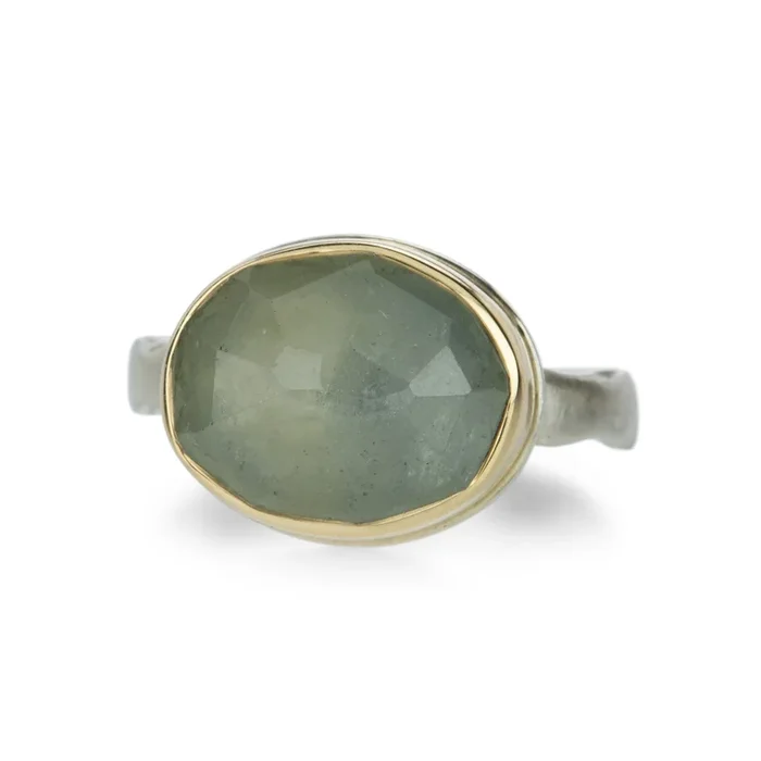 Oval Linen Sapphire Ring