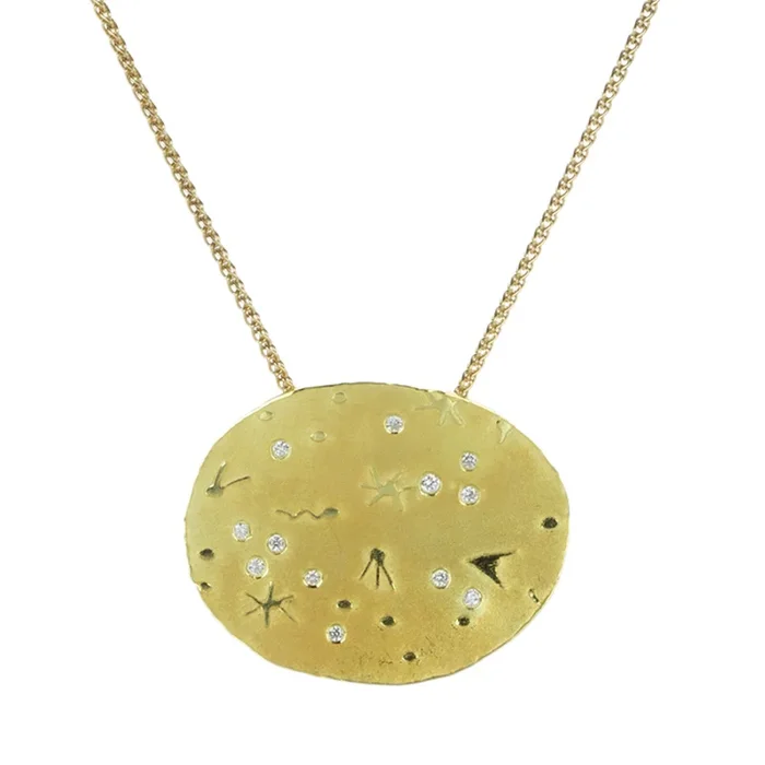 Oval Milky Way Pendant Necklace