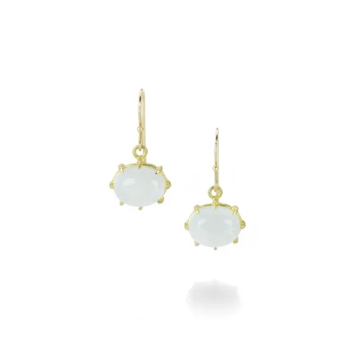 Oval Moonstone Earrings