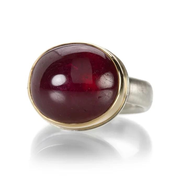 Oval Smooth African Ruby Ring