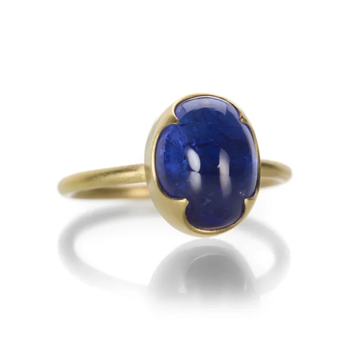 Oval Tanzanite Cabochon Ring