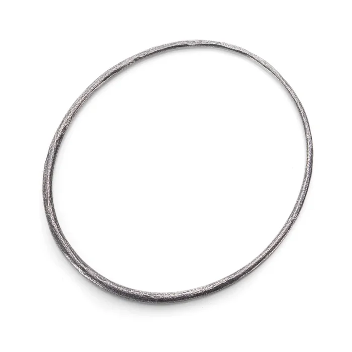 Oxidized Oval Bangle