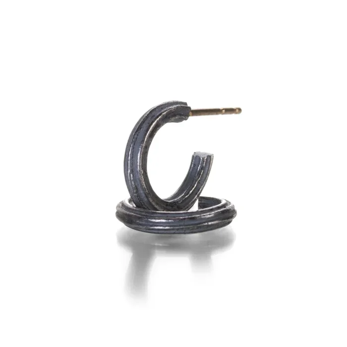 Oxidized Silver Clematis Hoops