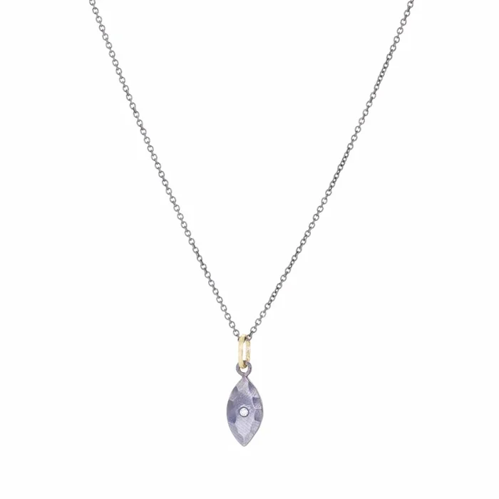 Oxidized Silver Marquise Pendant (Pendant Only)