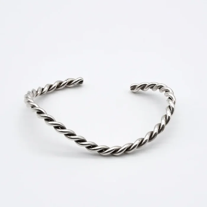 Oxidized Sterling Silver Rope Cuff