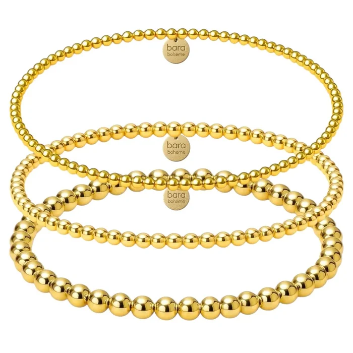 Paris | Gold Filled Beaded Bracelet Stack