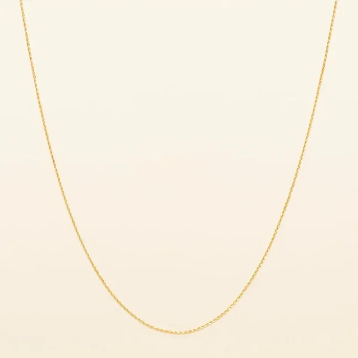 Parisian Wheat Chain in 14kt Yellow Gold (16 inches and 0.9mm wide)