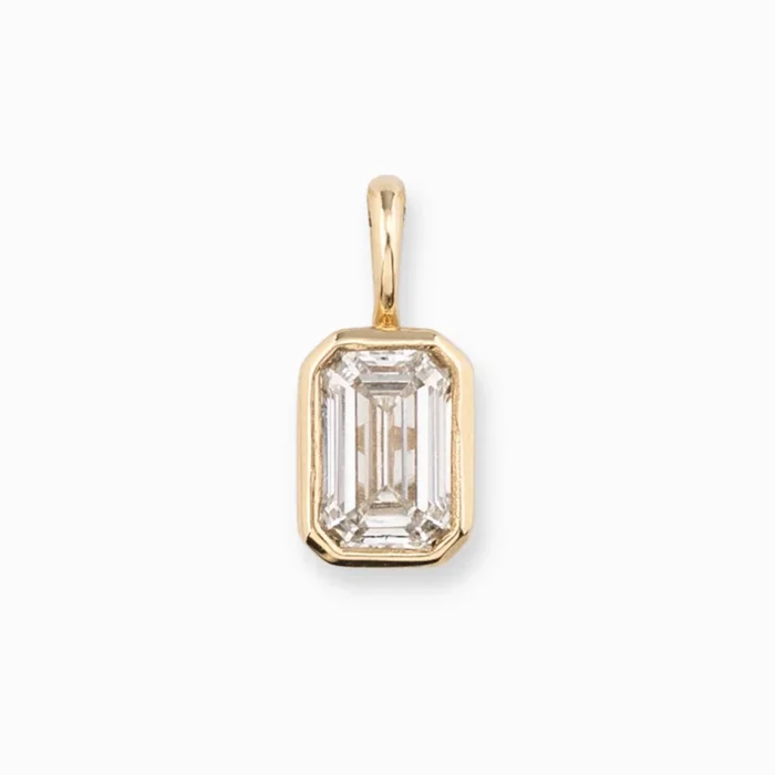 Patia Emerald-Cut Diamond Charm