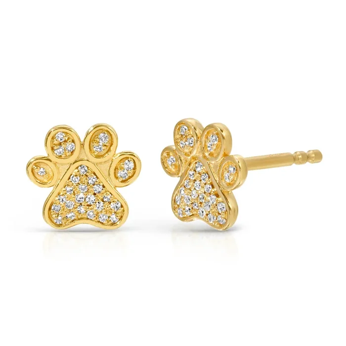 Pavé Charm Stud – Paw