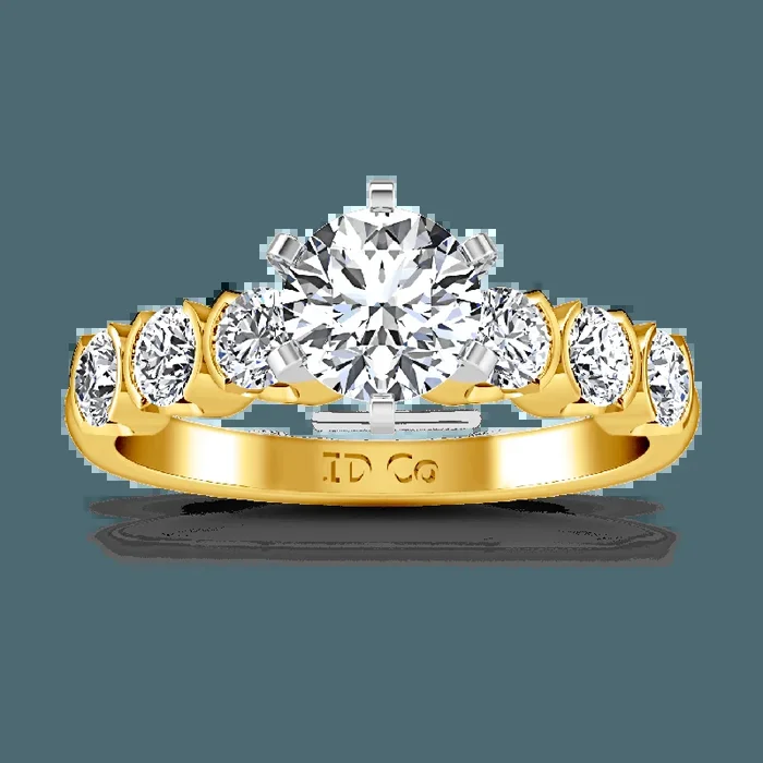 Pave Diamond EngagementRing Karen 14K Yellow Gold