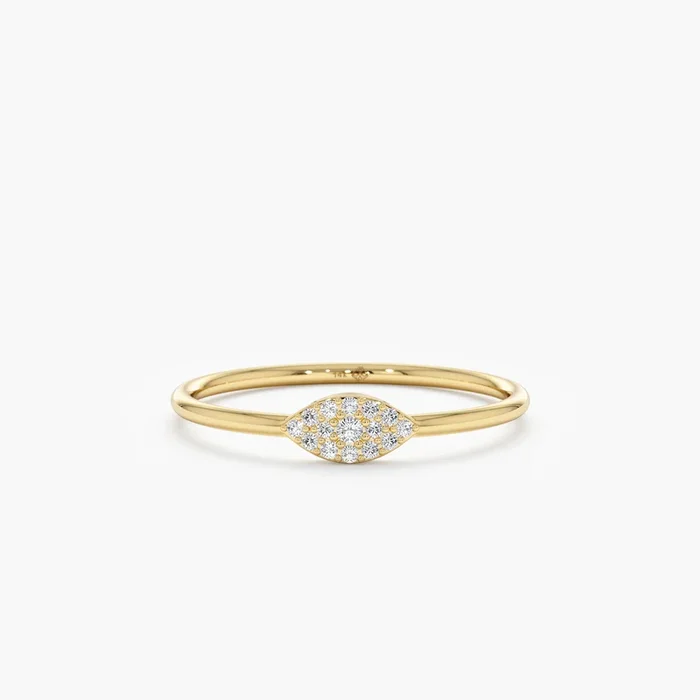 Pave Diamond Evil Eye Ring, Marcia