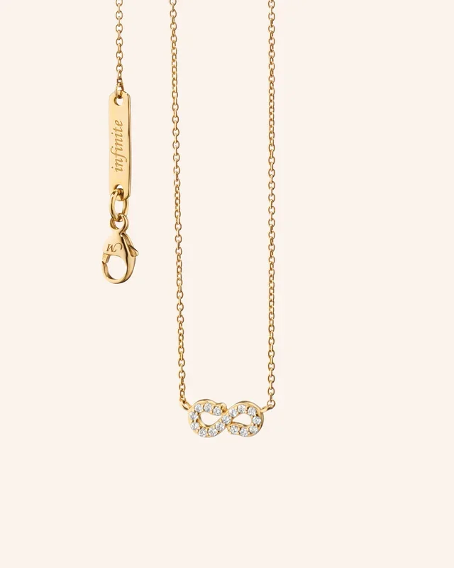 Pavé Diamond Infinity Necklace