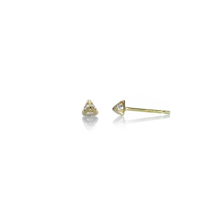 Pave Diamond Pyramid Studs