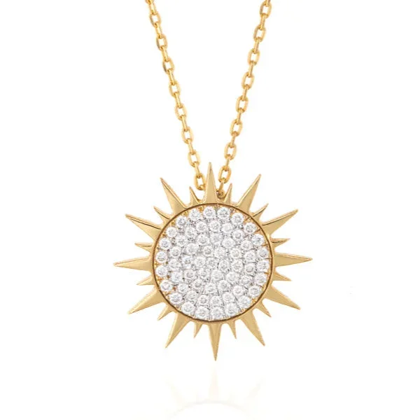 Pave Diamond Soleil Necklace