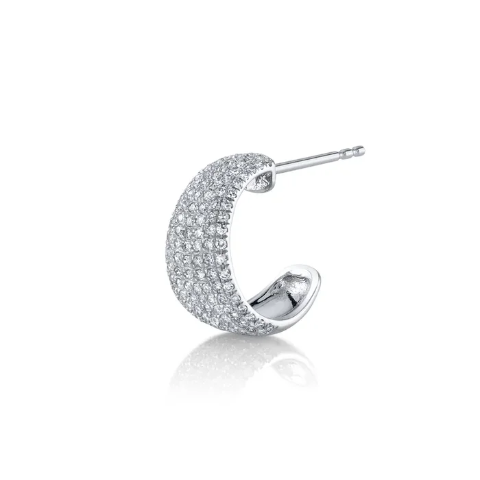 Pavé Diamond Wide Huggie