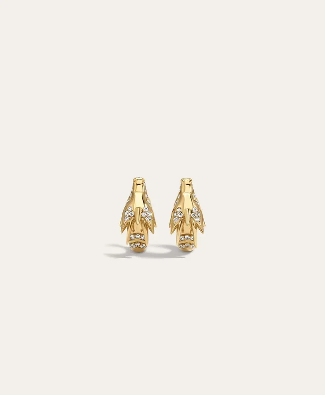 Pavé Dragon Huggie Hoops