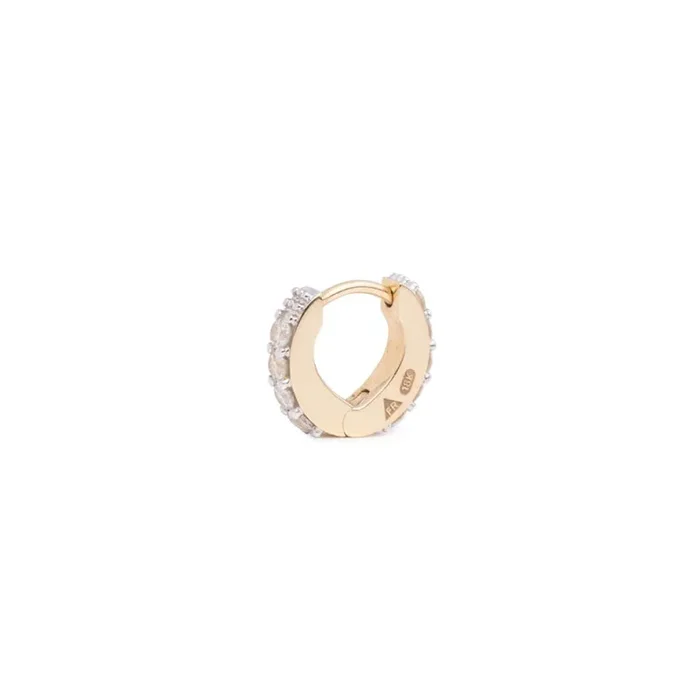Pave Edge Huggie Earring